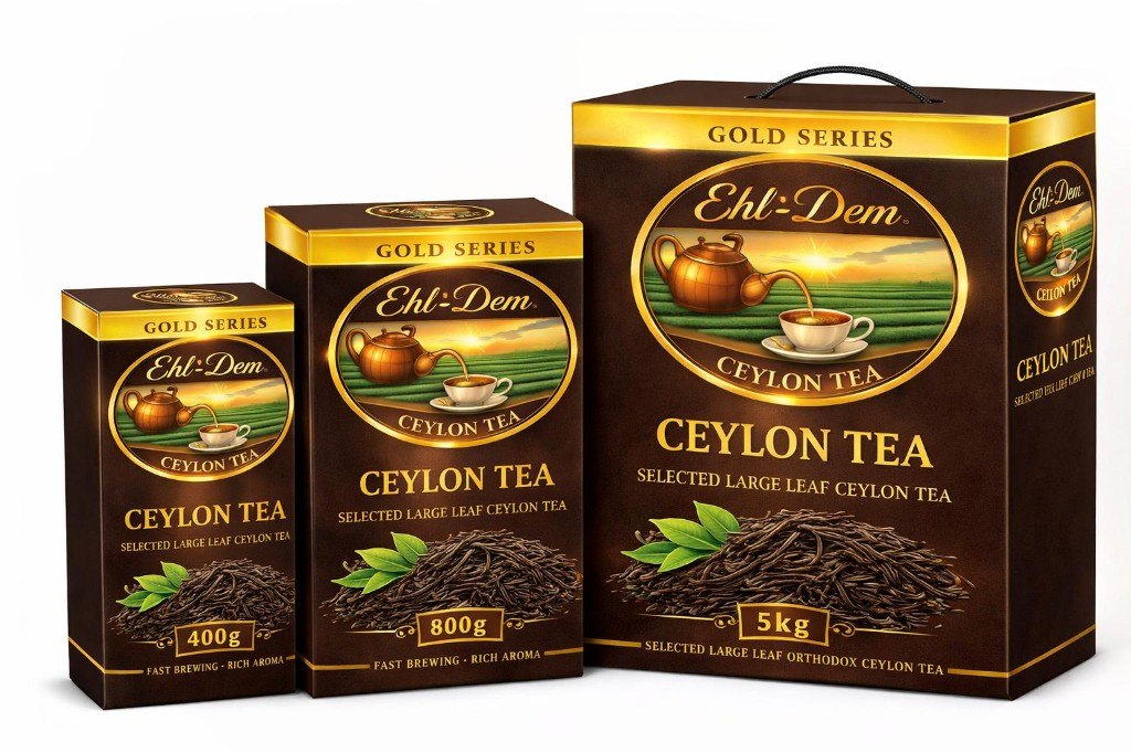 Ehli Dem Gold Series Ceylon Tea — 400g, 800g ve 5kg premium paket